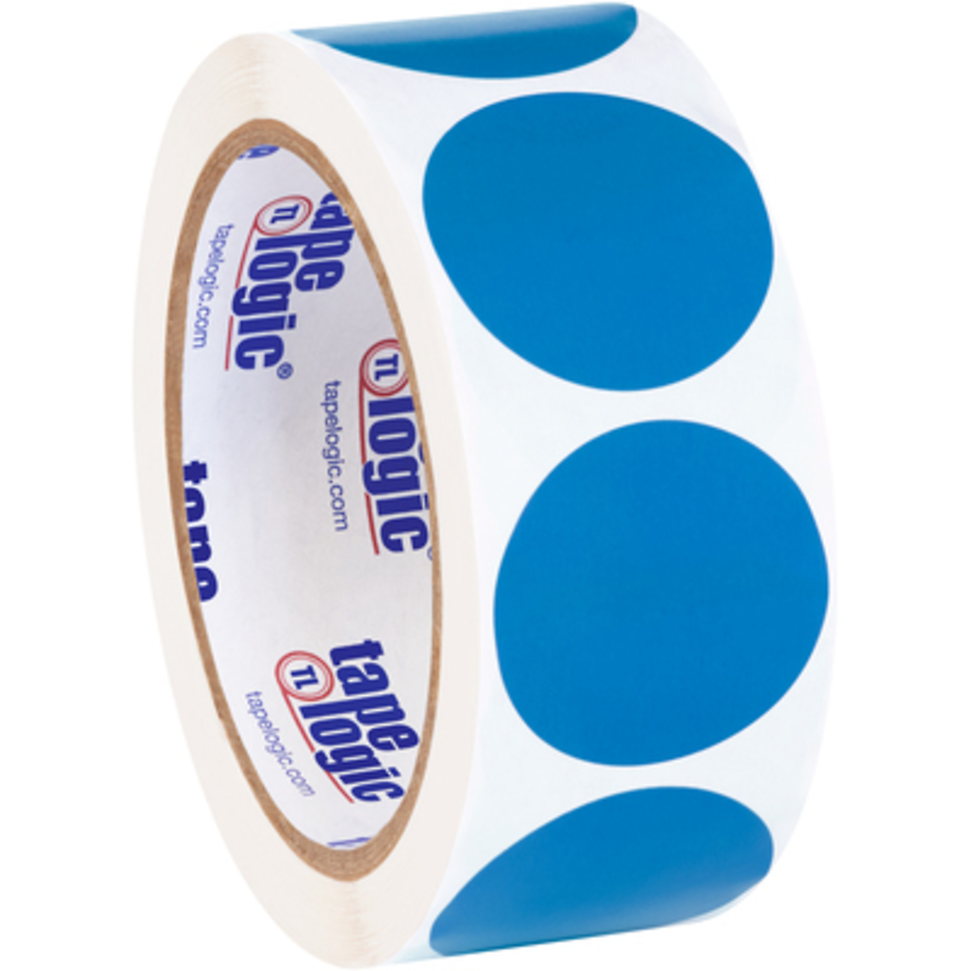 Stock Packaging Circular Inventory Labels — 1 1/2in., Light Blue, 500 Pcs, Model# DL612C